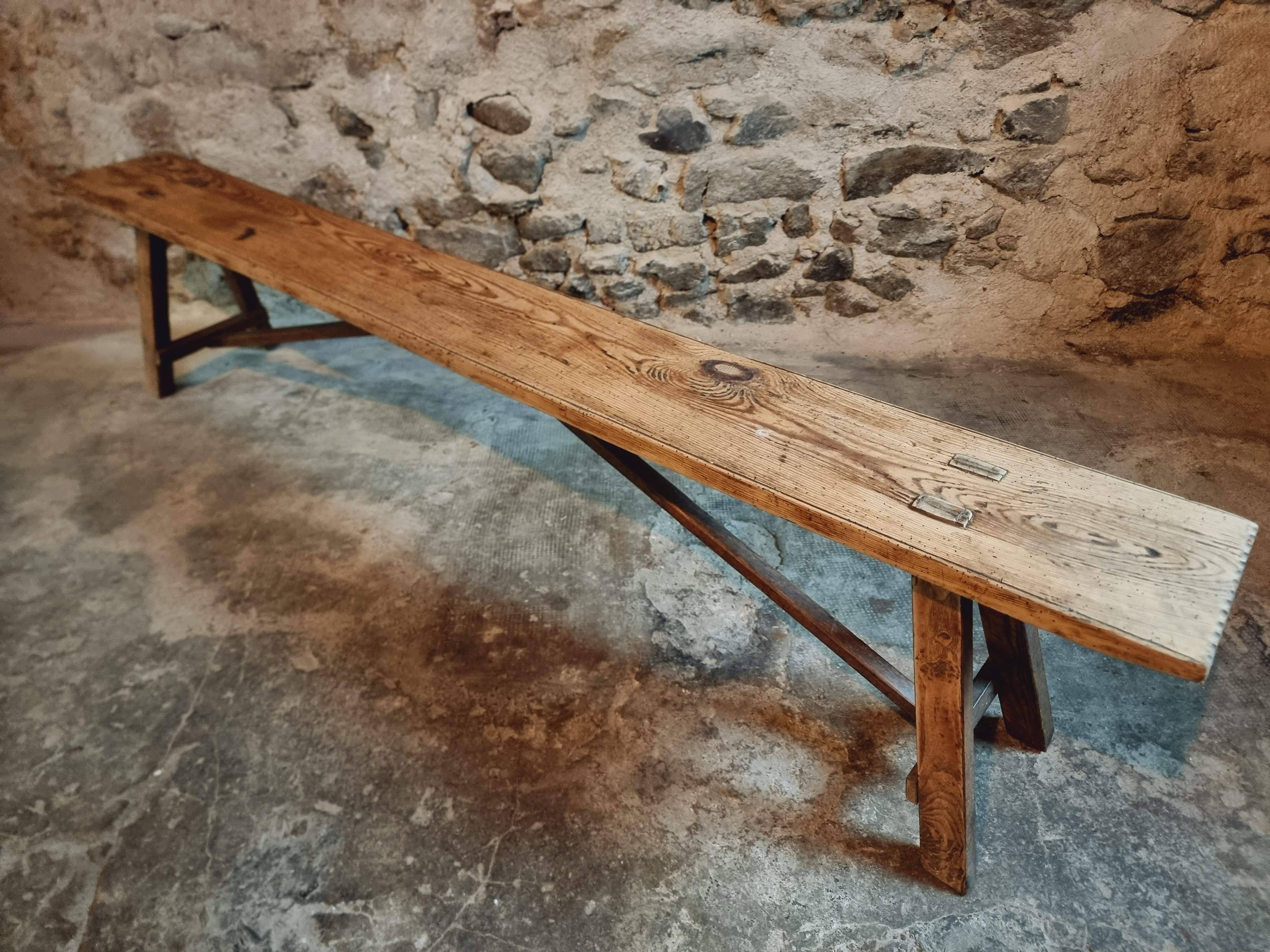 Banc Ancien Rustique en Bois | Style Ferme & Campagne