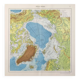 North Pole Arctic Ocean Greenland Iceland vintage map from 1950