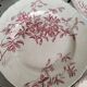 Set of 6 dinner plates in Terre de fer earthenware, red color