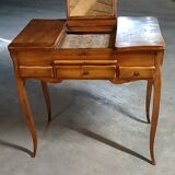 Period dressing table and writing desk in fruitwood, Louis XV style.