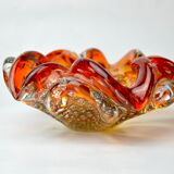 Deposit of orange and gold sommerso keys by seguso, murano glass, italy, 1970