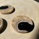 Set of 3 fossilized wood coasters (clear)