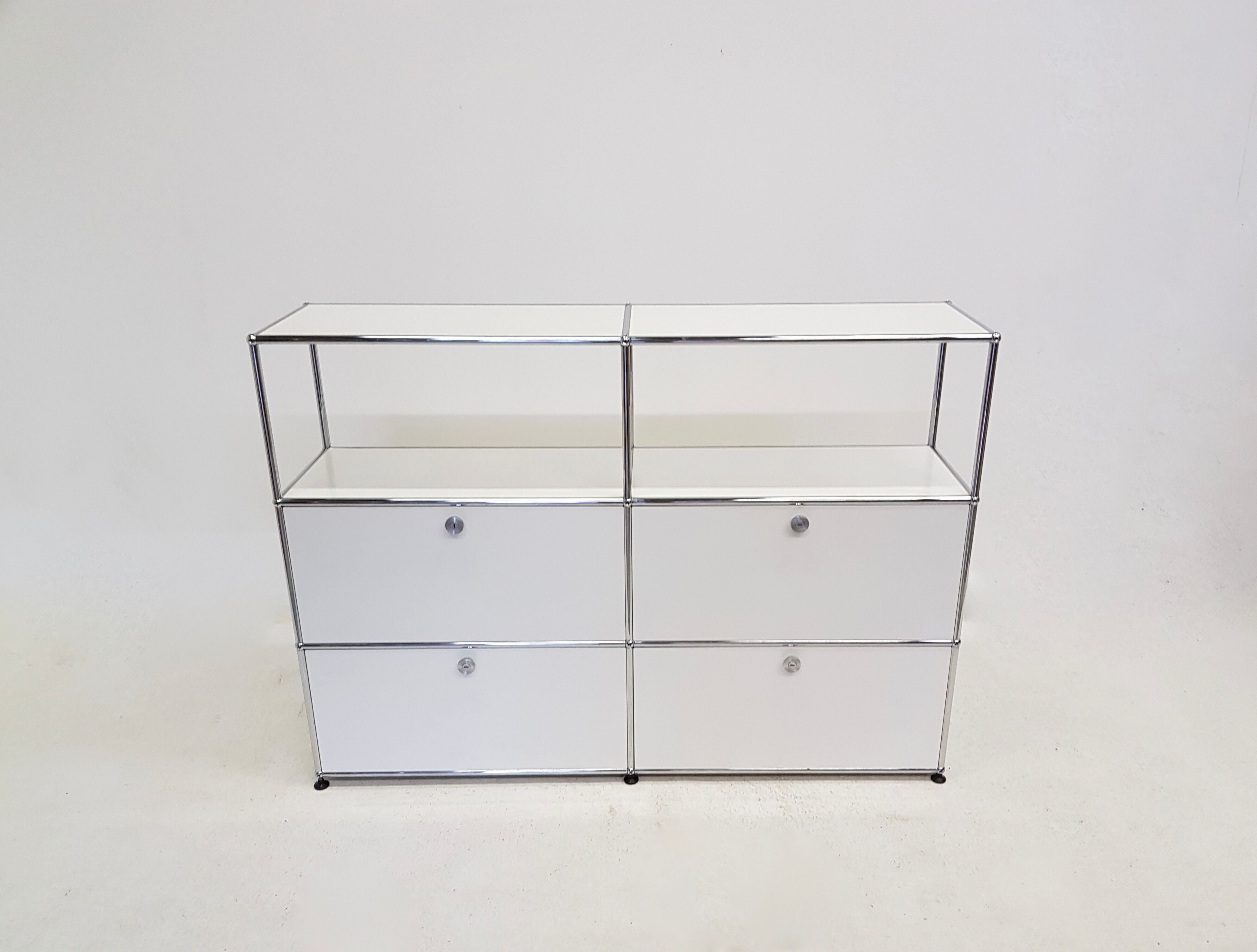 USM haller white furniture - highboard with 4 hatch doors
