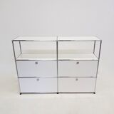USM haller white furniture - highboard with 4 hatch doors