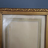 Old frame Art Deco gilded stucco wood 22.5x17.5 cm, foliage 14.9x19.9 cm SB