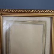 Old frame Art Deco gilded stucco wood 22.5x17.5 cm, foliage 14.9x19.9 cm SB