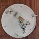 Large Italian glossy white acrylic minimalist pill flush mount ceiling fixture lamp. 1960s