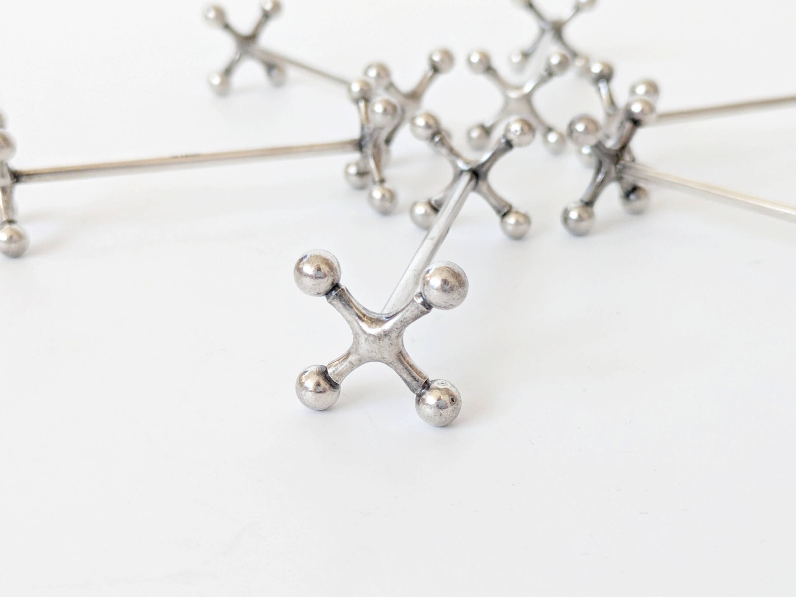 Set of 6 WMF Silver-Plated Knife Rests, Jack Style, Vintage 1970s