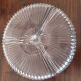 Cut glass top of 3 compartments