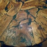 Brutalist tripod stool made from vine stock