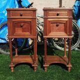 2 solid wood bedside tables