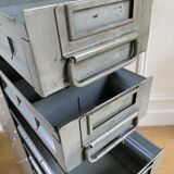 Meuble d'atelier en métal pour outils visserie 8 tiroirs vintage
