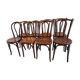 Suite de 8 chaises de bistrot vintage dépareillées Baumann,luterma ,fischel...