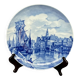 Collection plate Fürstenberg – Emden. Hand-painted cobalt.