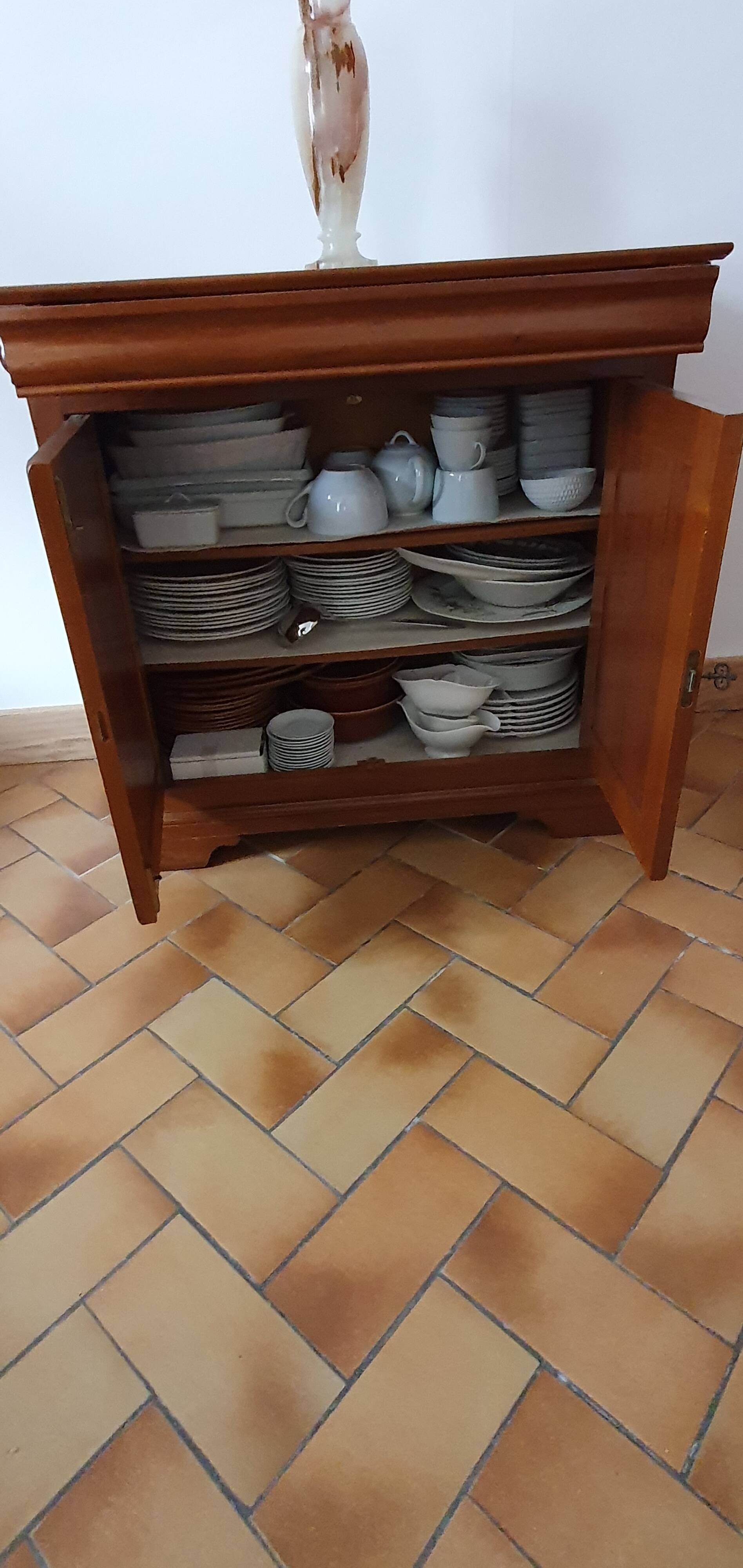 Small cherry wood piece of furniture