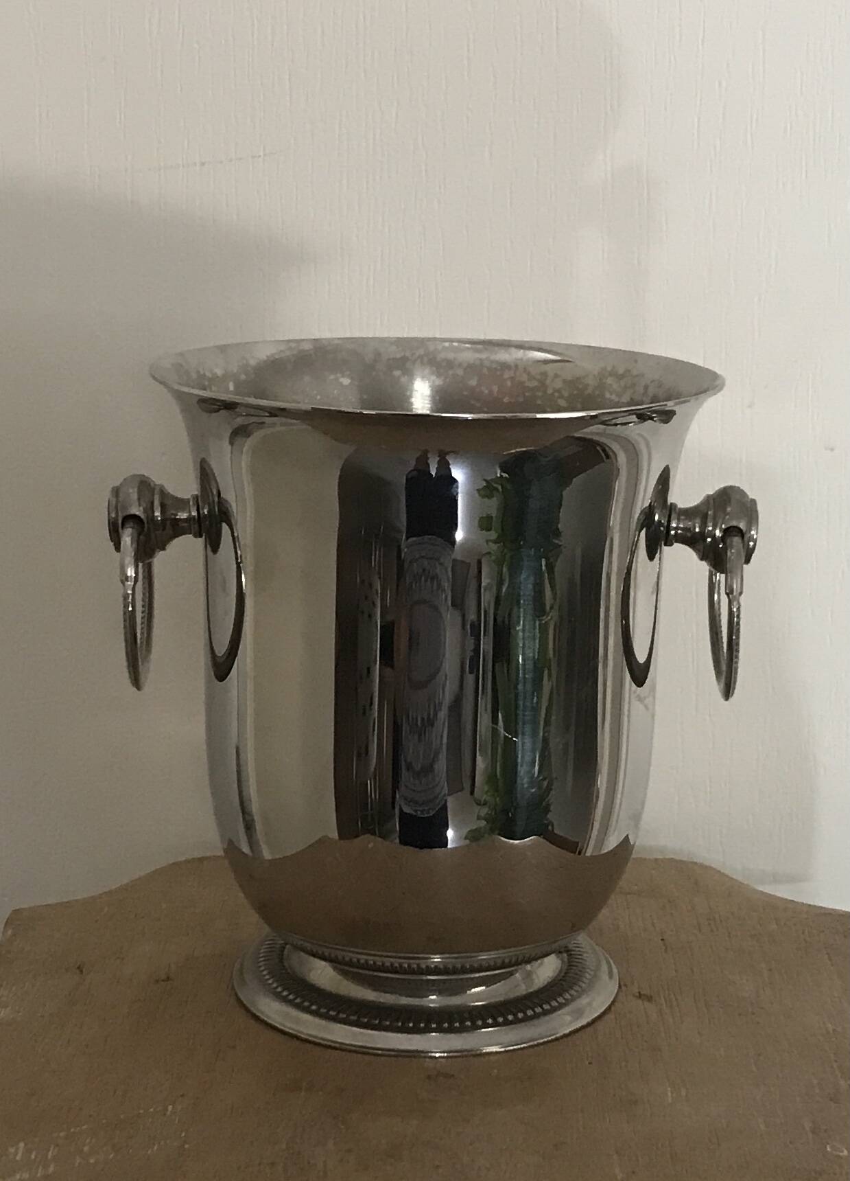 Jean COUZON champagne bucket and ice bucket set on pedestal