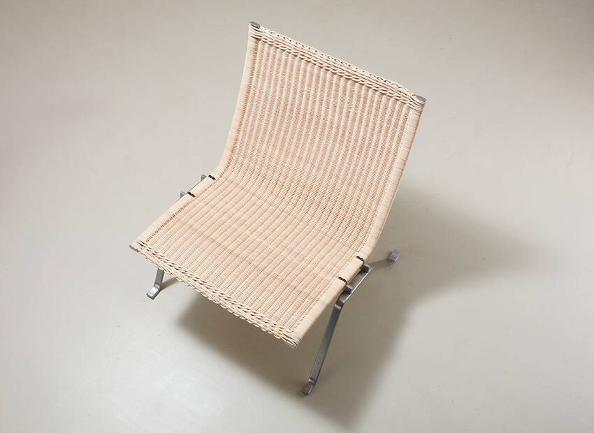 Early PK22 in Rattan by Poul Kjaerholm for E. Kold Christensen Denmark 1956
