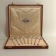 Box of 8 spoons silver metal cocktail straw 30s