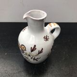 Former ceramic pitcher white decor birds painted