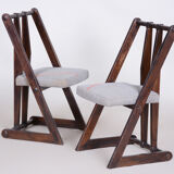 Paire de fauteuils Avant Gard fabriqué dans les années 1940 en Tchéquie. Original, non restauré.