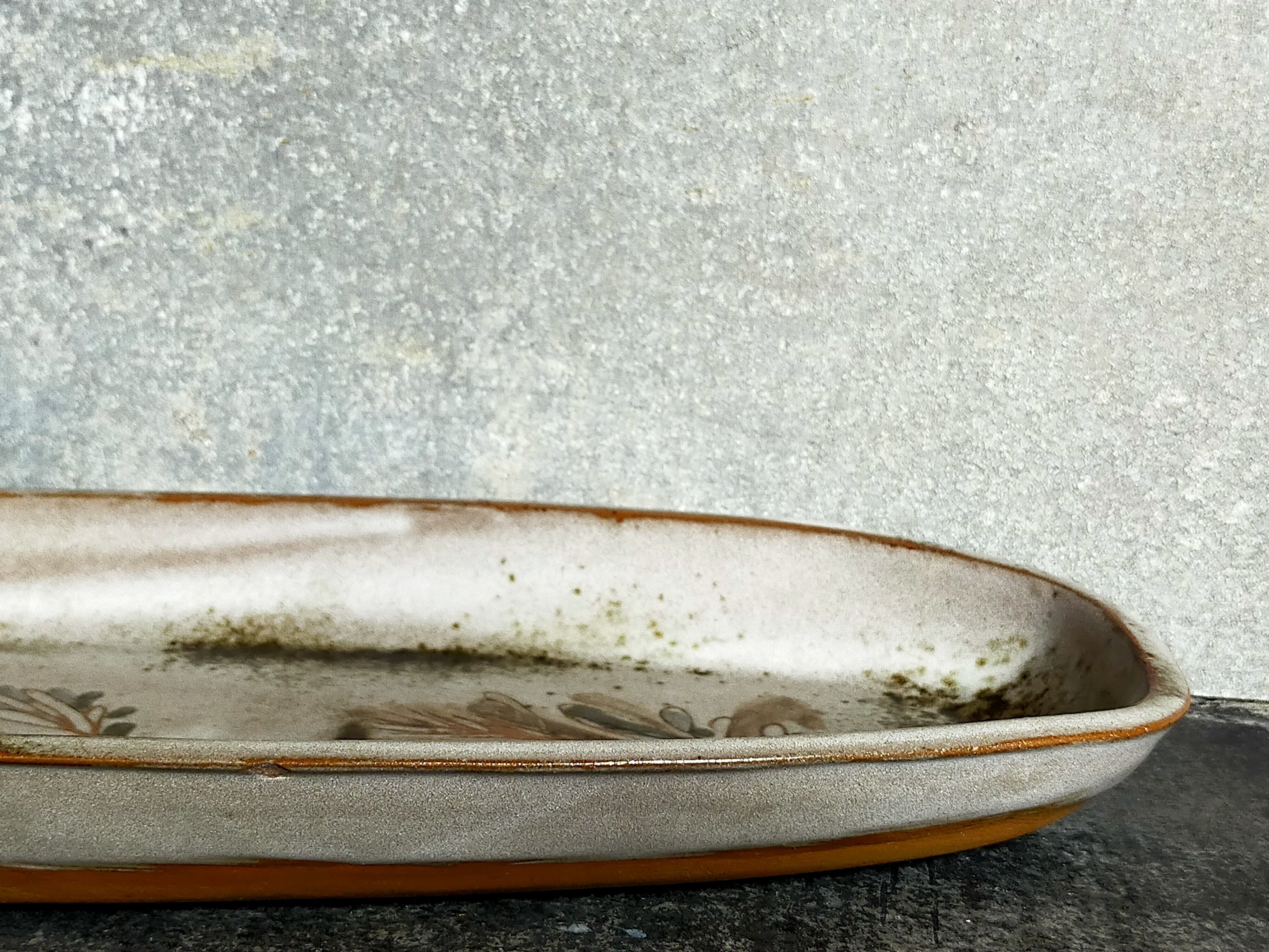 60s ceramic potter oval dish