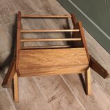 Porte revues bois pieds compas vintage design scandinave
