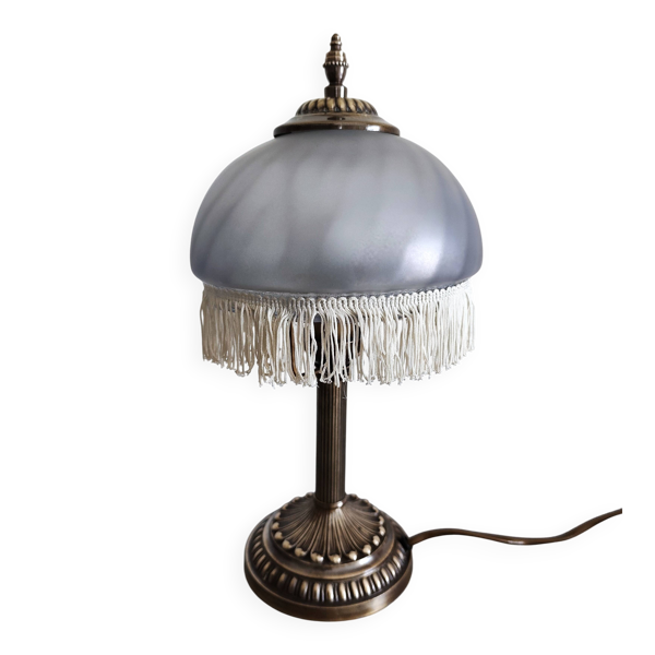 Lampe pampilles nylon ancienne
