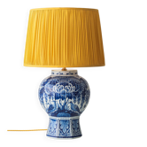 Large Royal Delft ceramic table lamp hand-painted for the 300th anniversary, 1953.