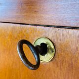 Vintage secretary on feet compass Scandinavian style, circa 50's