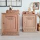 Paire de chevets Art Déco bois brut rénovés