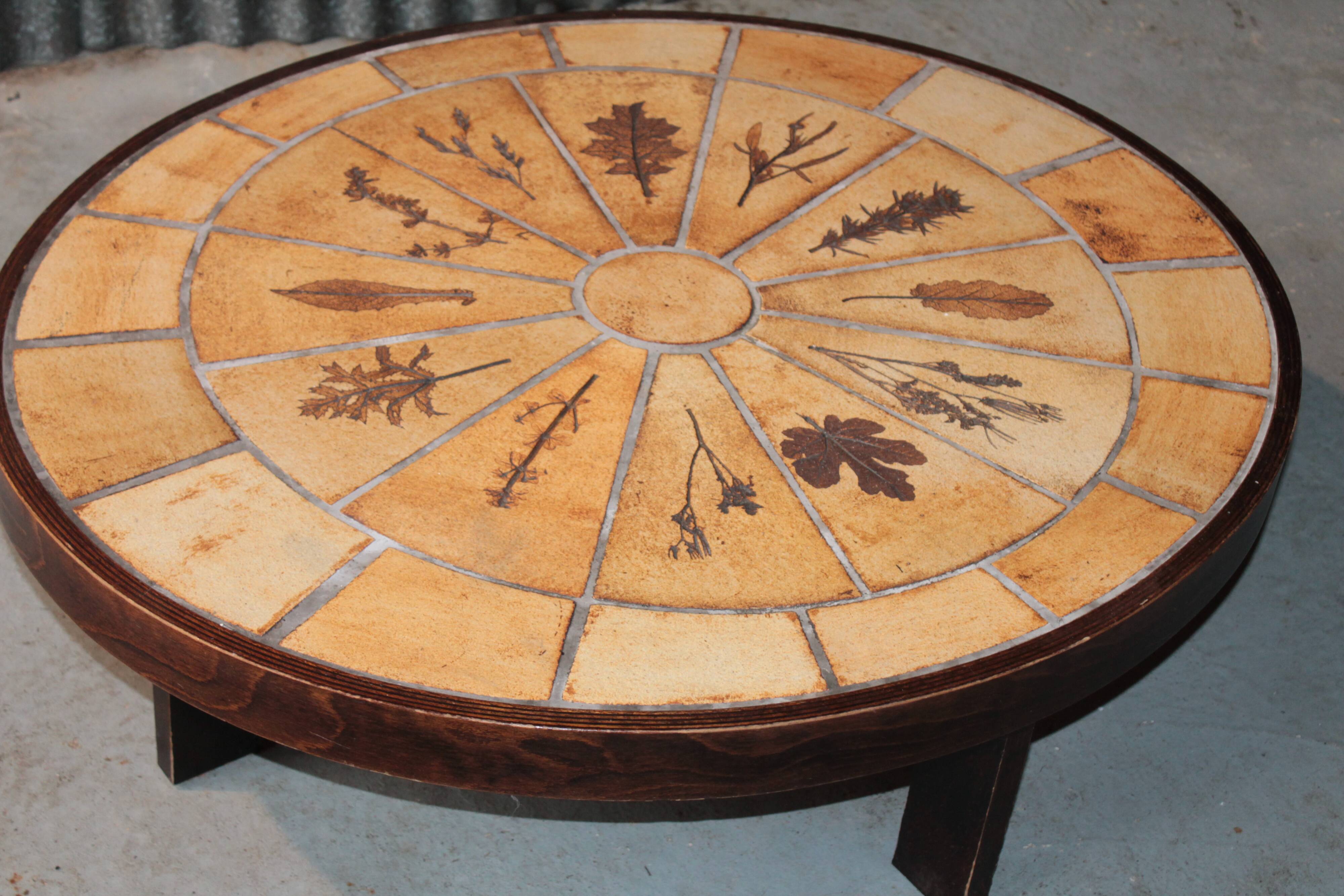 "Herbier" coffee table by Roger Capron