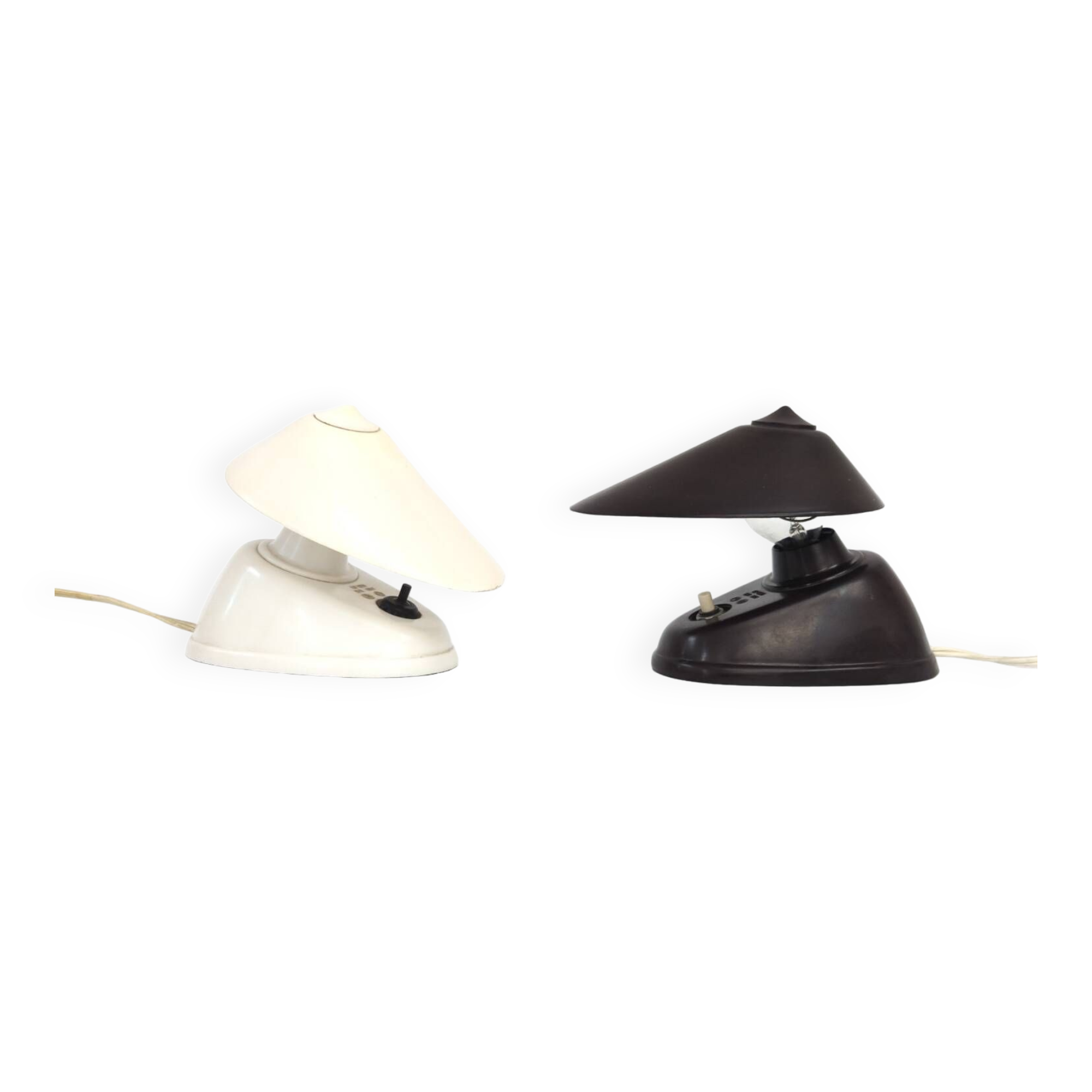 Pair of Bauhaus bakelite table or wall lights by Elektrosvit, 1950s