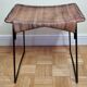 Raoul Guys stool for Airborne in wicker and lacquered steel 50s