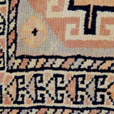 Persian Cream Tribal Runner Rug Handwoven Long Wool Carpet- 130x285cm