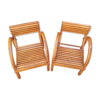 Pair of armchairs of wood child