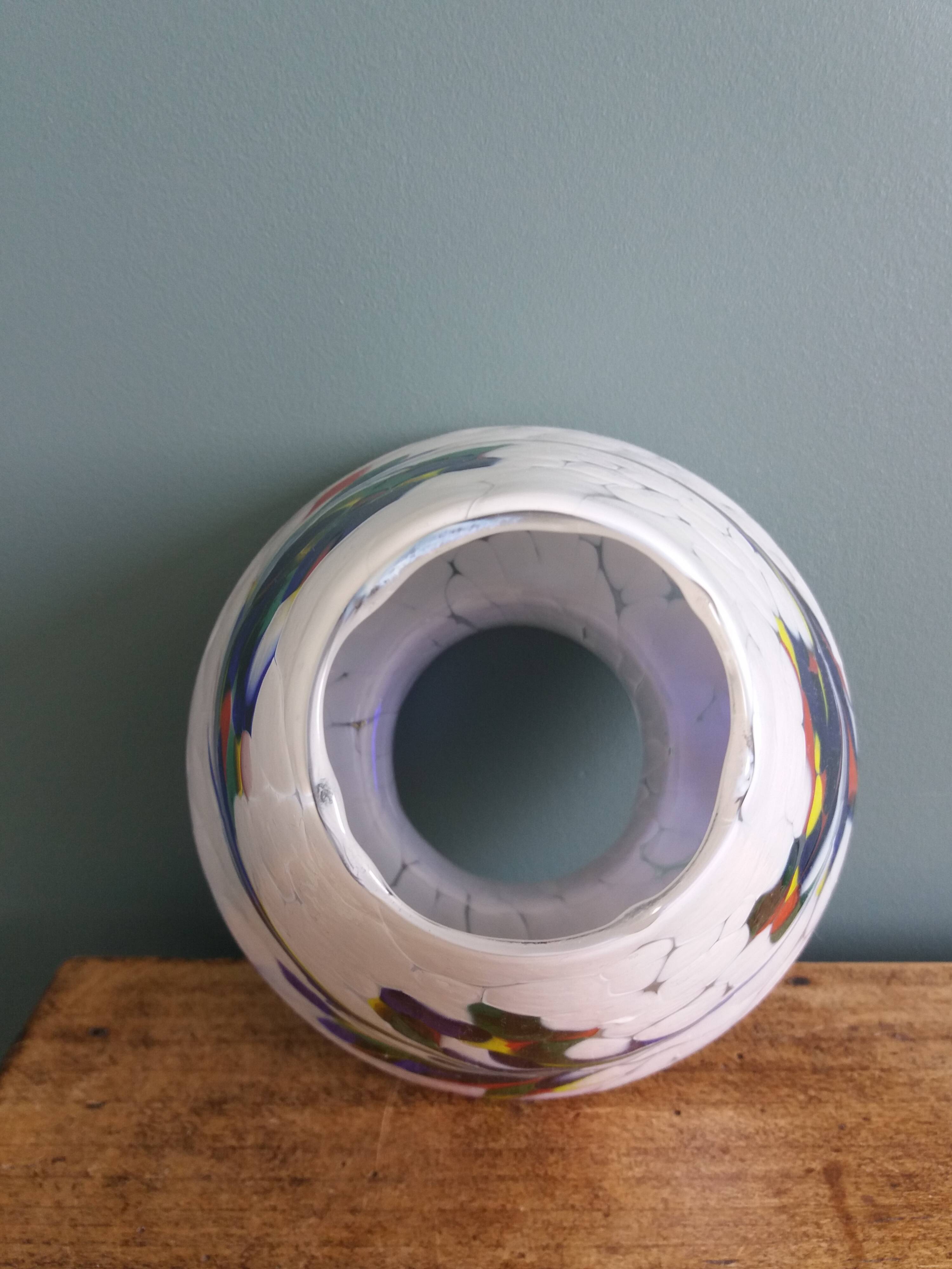 Colored glass lampshade