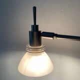 Articulated design lamp in brushed aluminum