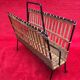 Metal and rattan magazine rack 50