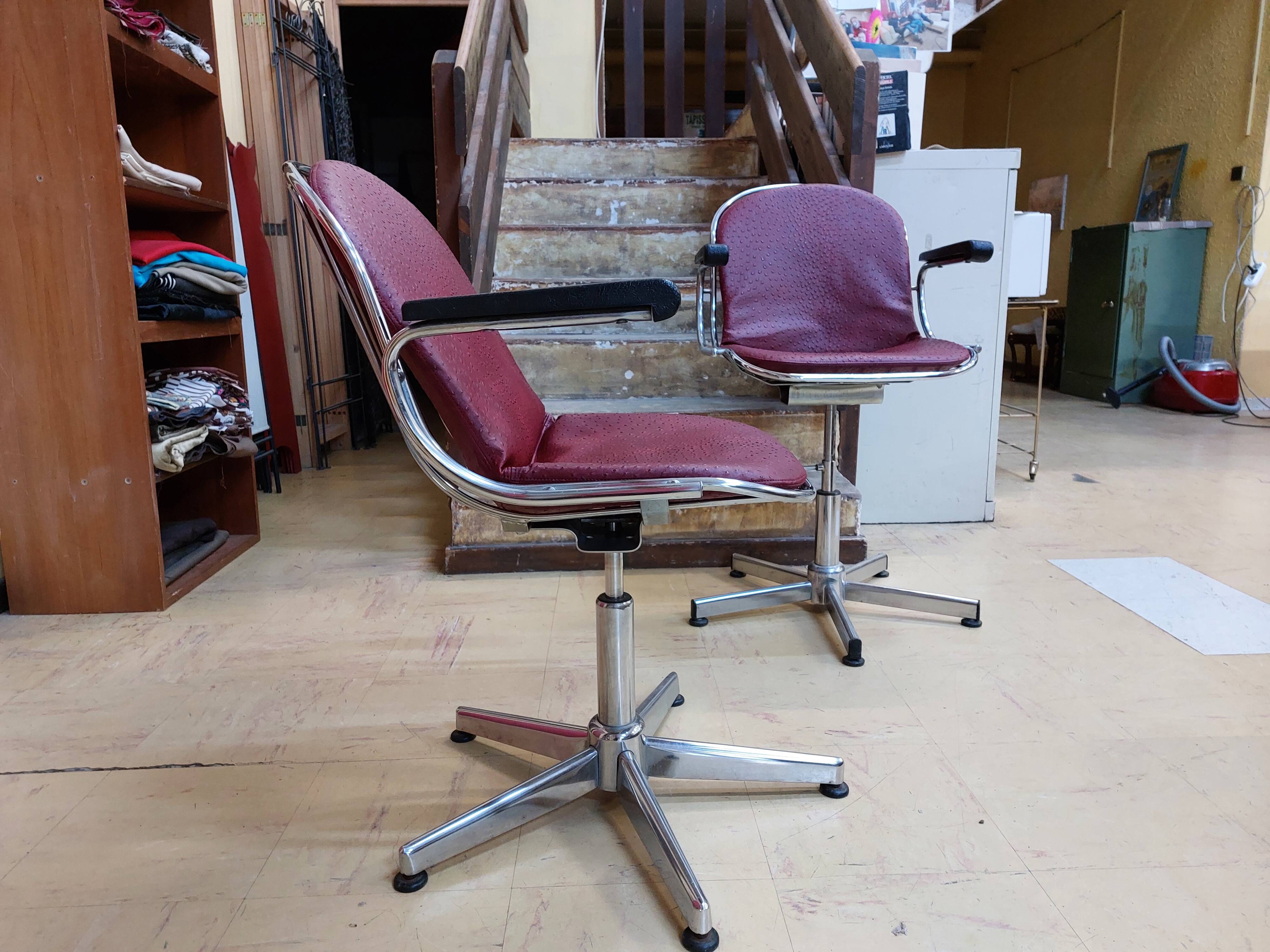 Radiofreccia swivel office chairs by Gastone Rinaldi - 1970s