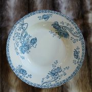 6 antique deep plates in ironstone