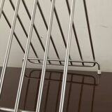 Vintage stainless steel vinyl rack from the 60s and 70s