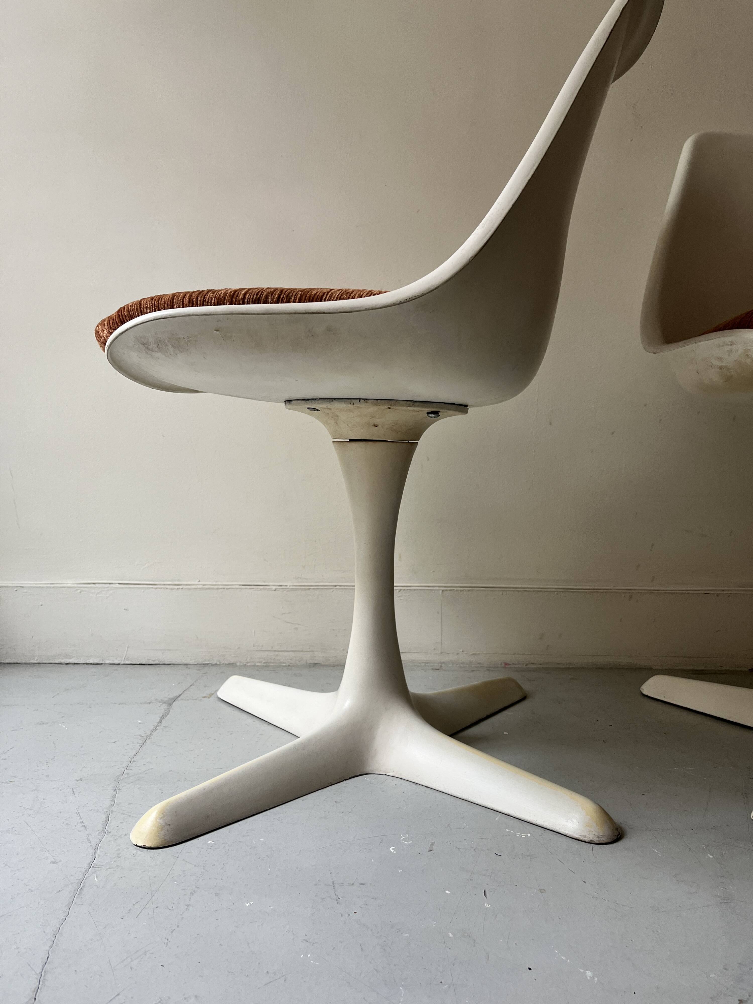 Set de 3 chaises tulipe par Maurice Burke pour Arkana, design 1970