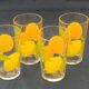 Set of 4 ARCOROC glass orangeade glasses. 1970s.