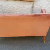 2-seater nubuck sofa 1950/60 style sloping legs