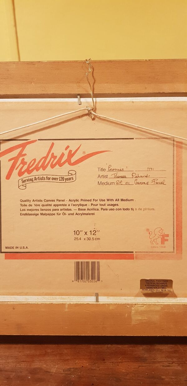 Huile sur toile signée thérésa richards ( états-unis).