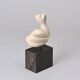 White stone sculpture by v.bee, switzerland