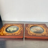 Paire de cadres en bois