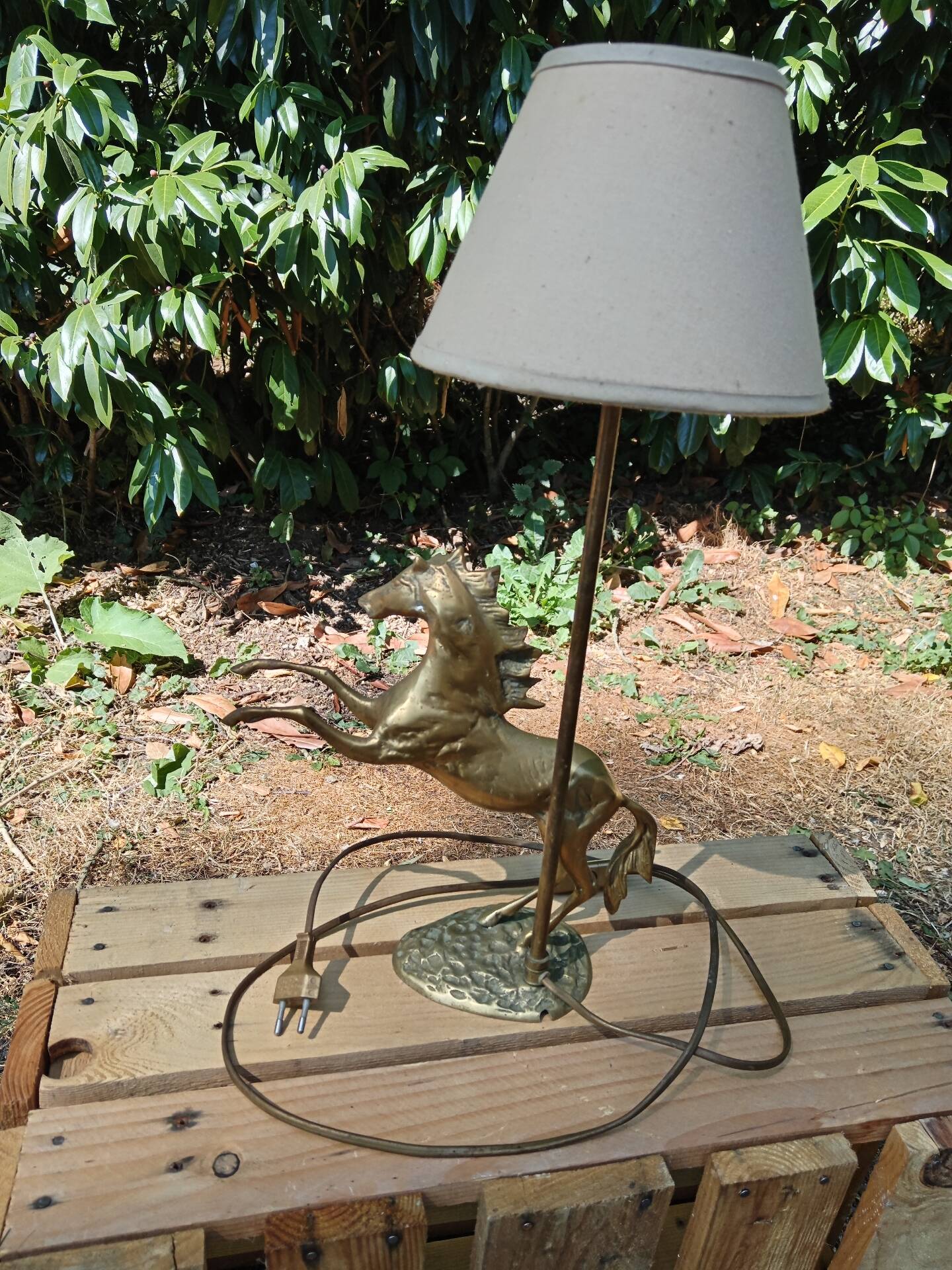 Vintage horse lamp