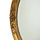 French Oval Bevelled Mirror with Rose Gold Finish 58cm