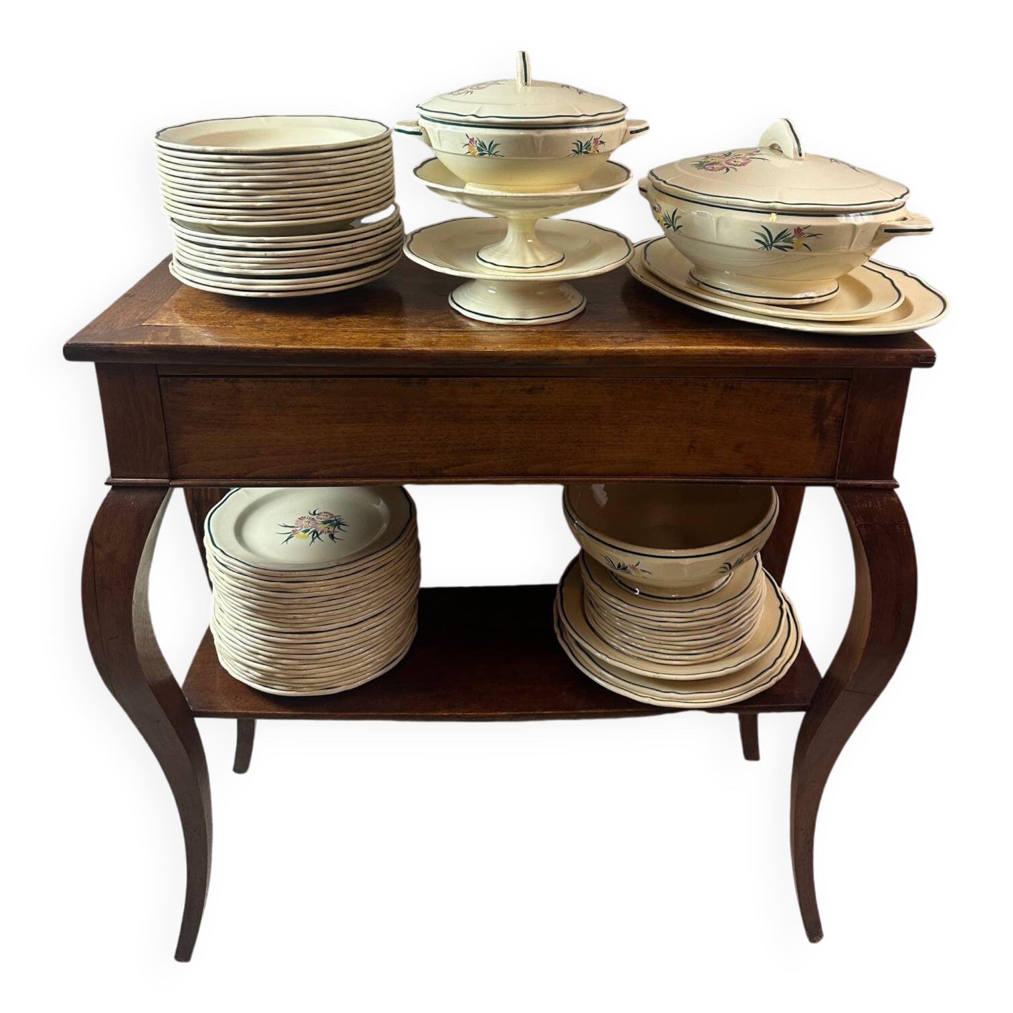 Hand painted Gien service